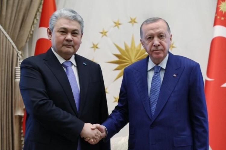 Cumhurbaşkanı Erdoğan, Yermek Koşerbayev'i kabul etti
