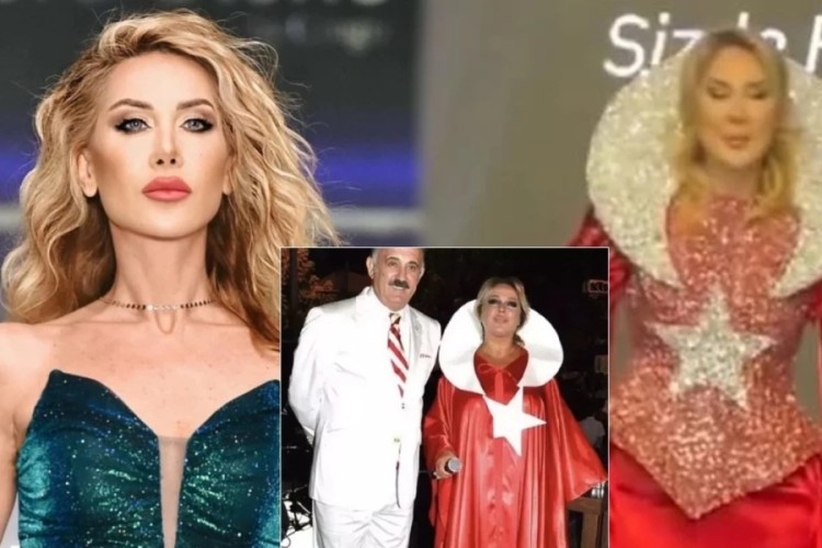  Gizem Özdilli'nin bir milyon kristalli bayrak elbisesi... Akıllara Safiye Soyman geldi 