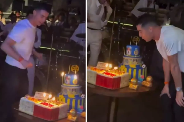 Cristiano Ronaldo, 41. doğum gününü kutlarken görüntülendi