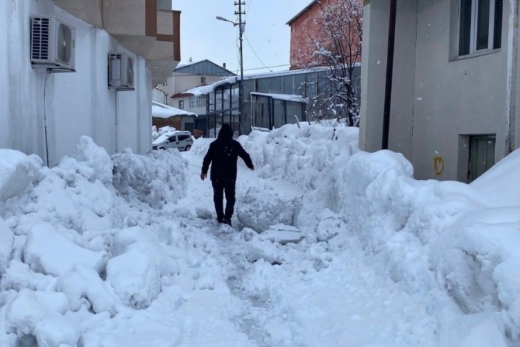 Karlıova'da 40 g&uuml;nd&uuml;r s&uuml;ren kar yağışı hayatı zorlaştırıyor