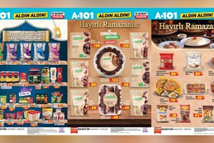 A101'den Ramazan'a hazırlık: Bakliyat, hurma çeşitleri, şerbetli tatlı çeşitleri...