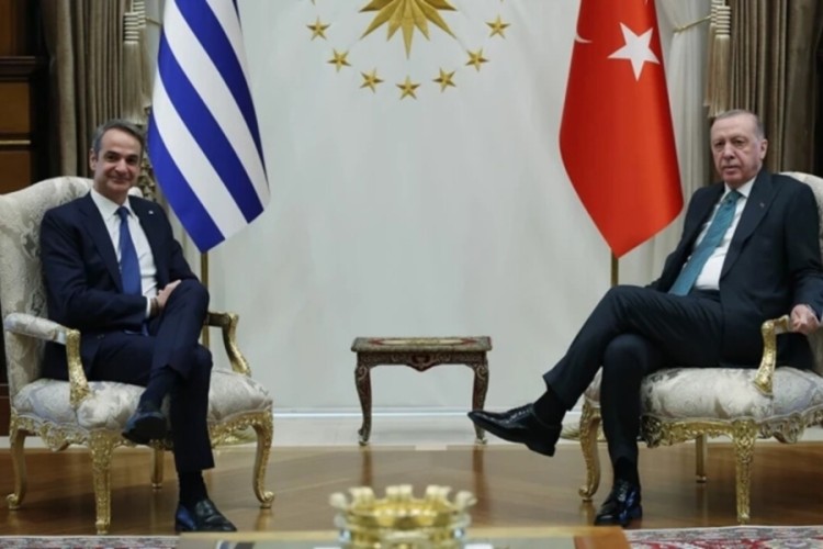 Cumhurbaşkanı Erdoğan, Miçotakis görüşmesi başladı 