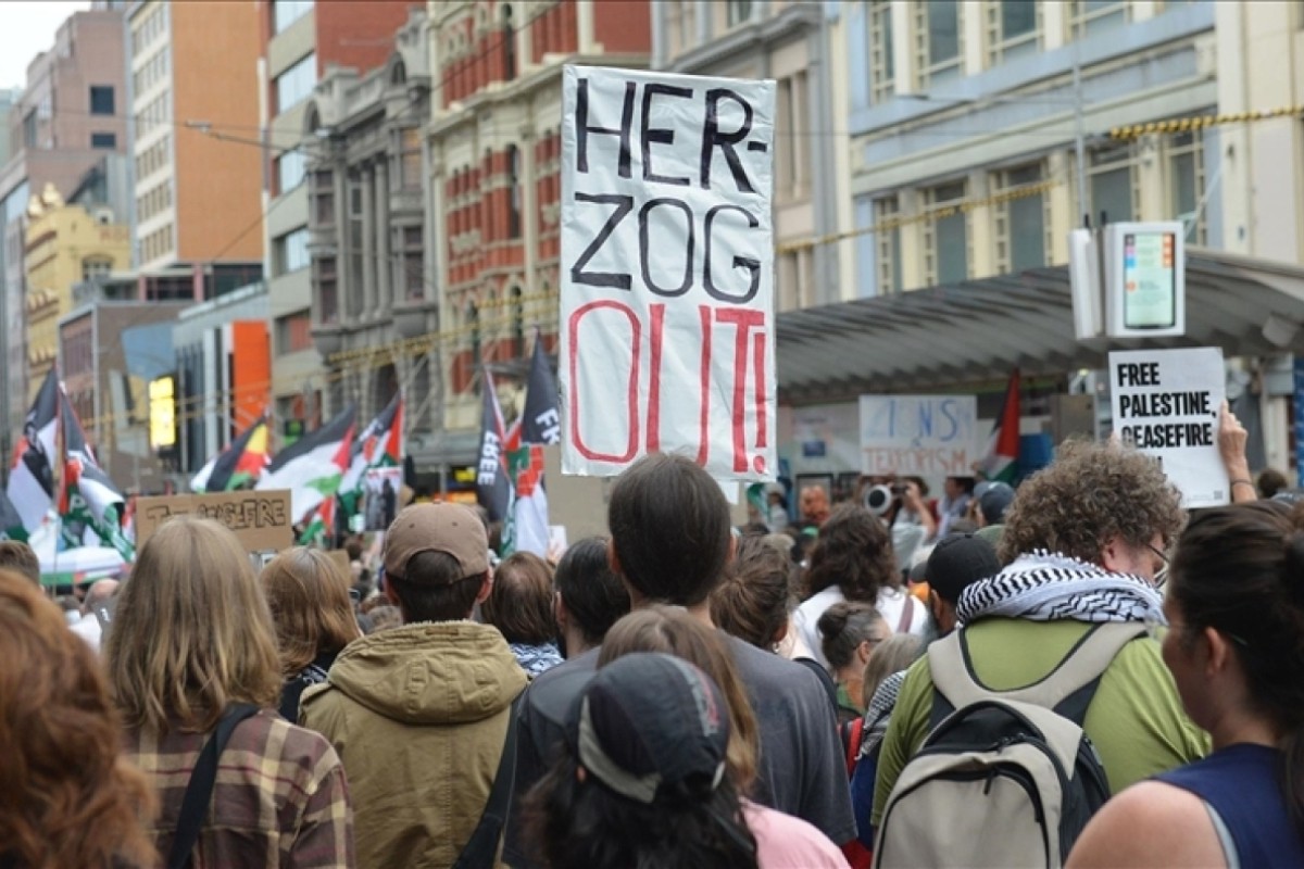 İsrail Cumhurbaşkanı Herzog'un Avustralya ziyaretinin son gününde de protestolar düzenlendi