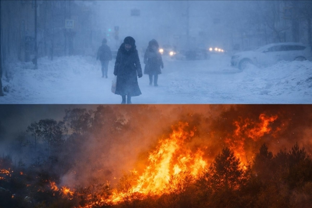 Kuzey yarım kürede soğuk hava koşulları etkili olurken güney yangınlarla boğuşuyor