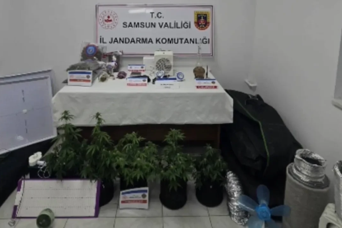 Elbise dolabında uyuşturucu serası!