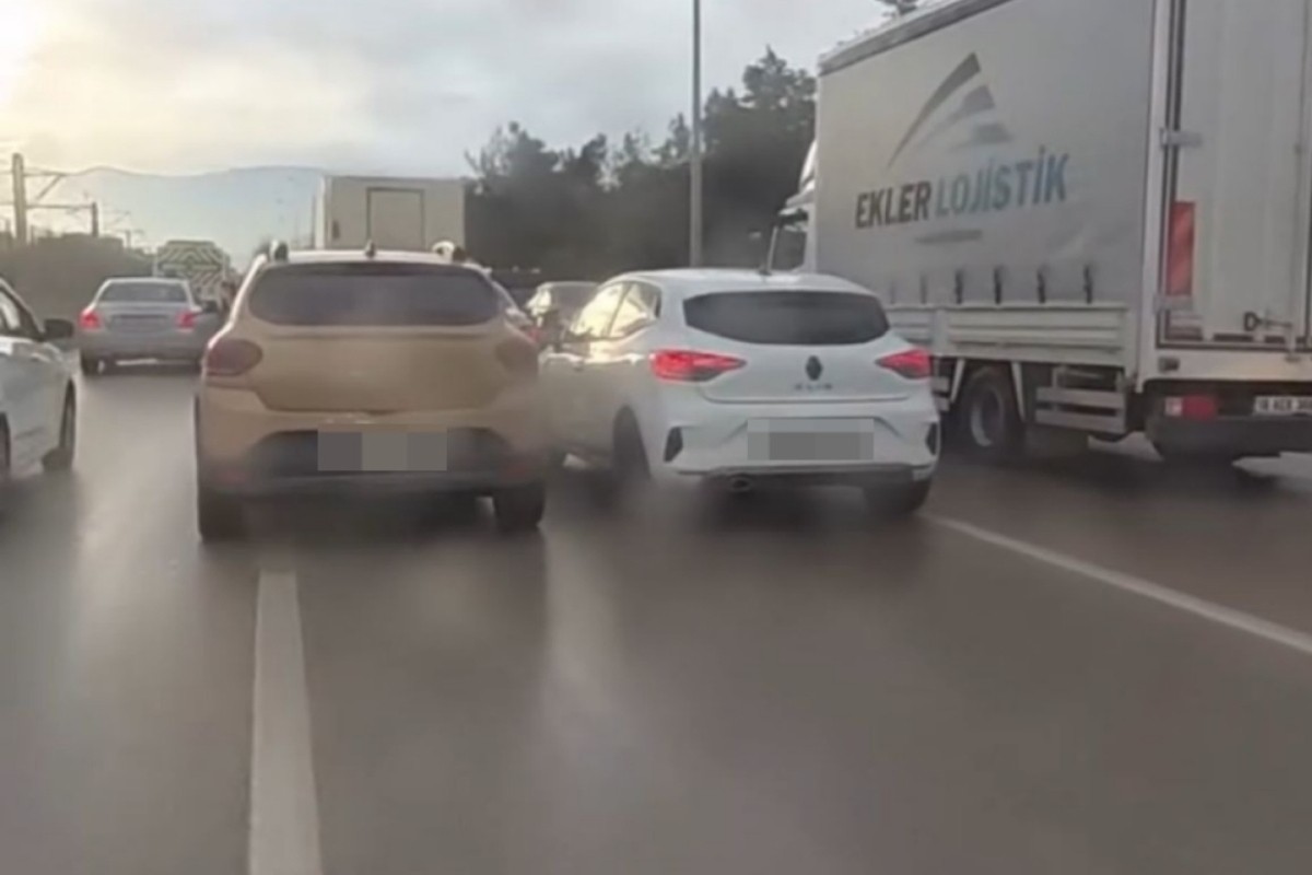 Bursa'da şeridi paylaşamadılar!