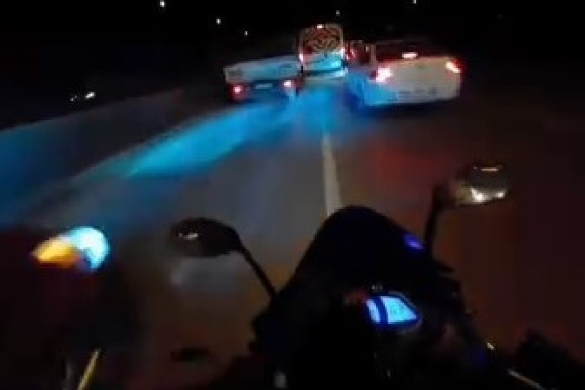 Bursa'da motosikletli ölümden döndü! Saniye saniye kamerada...