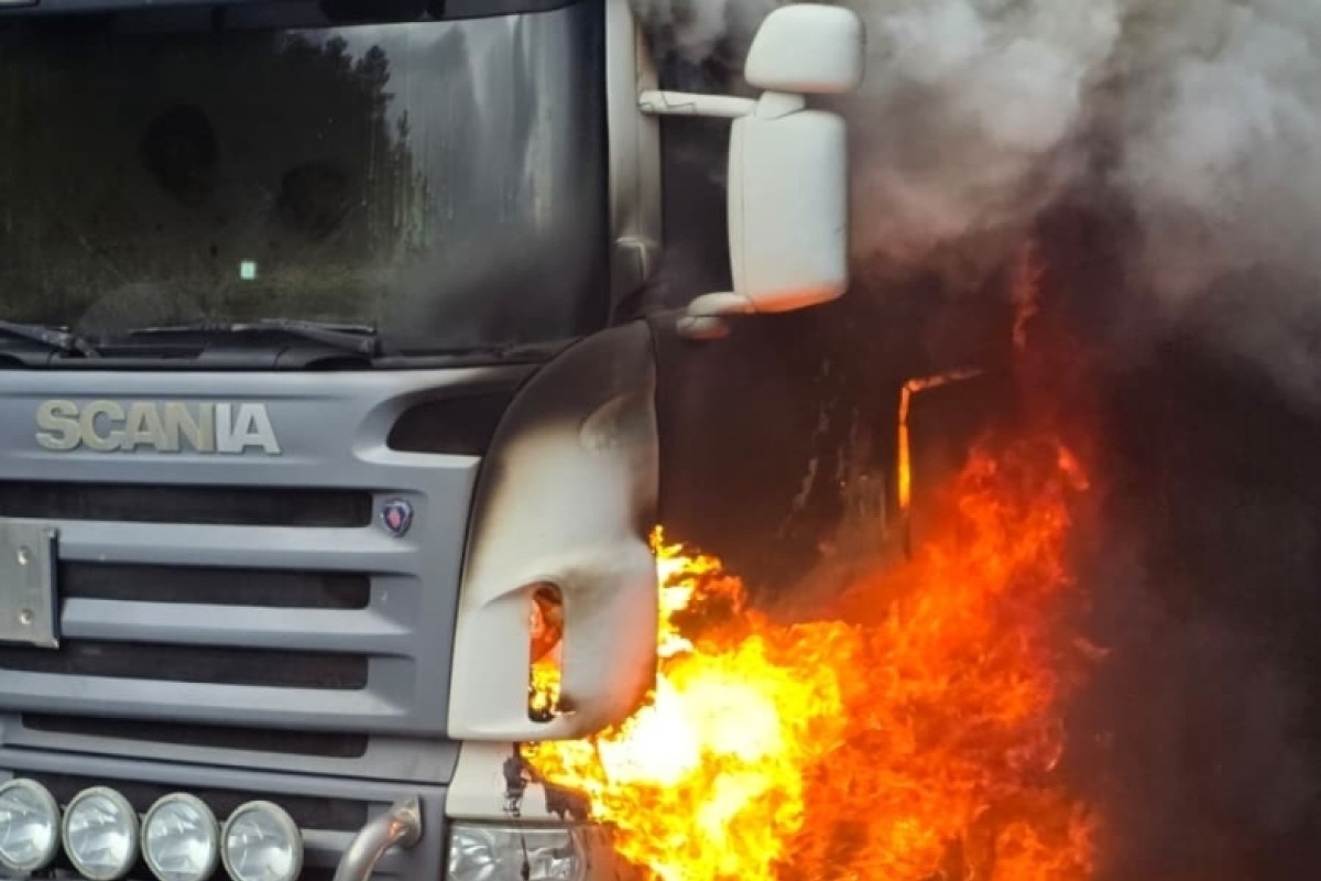 Bolu Dağı'nda tanker alev alev yandı