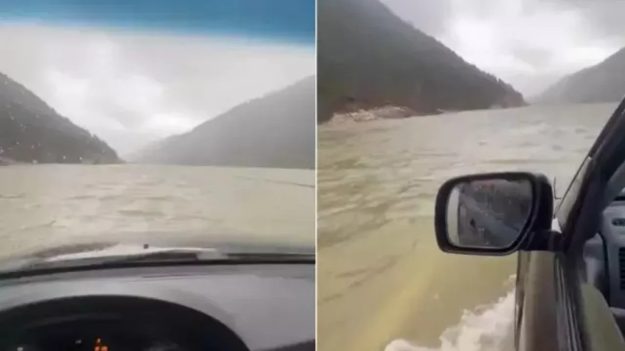 İki ili birbirine bağlayan kara yolu göle döndü!