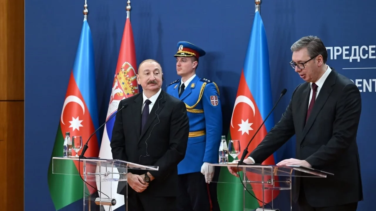 Azerbaycan Cumhurbaşkanı Aliyev Sırbistan'da