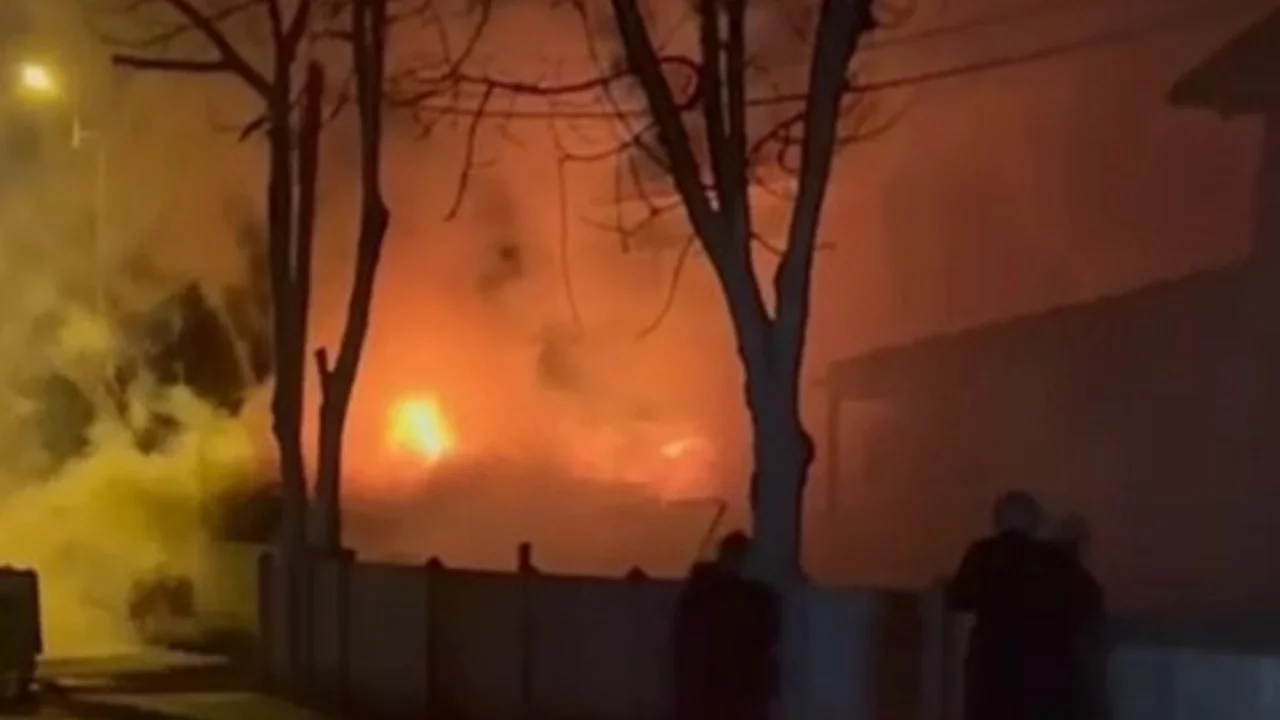 Düzce'de müştemilatta çıkan yangın endişe yarattı 