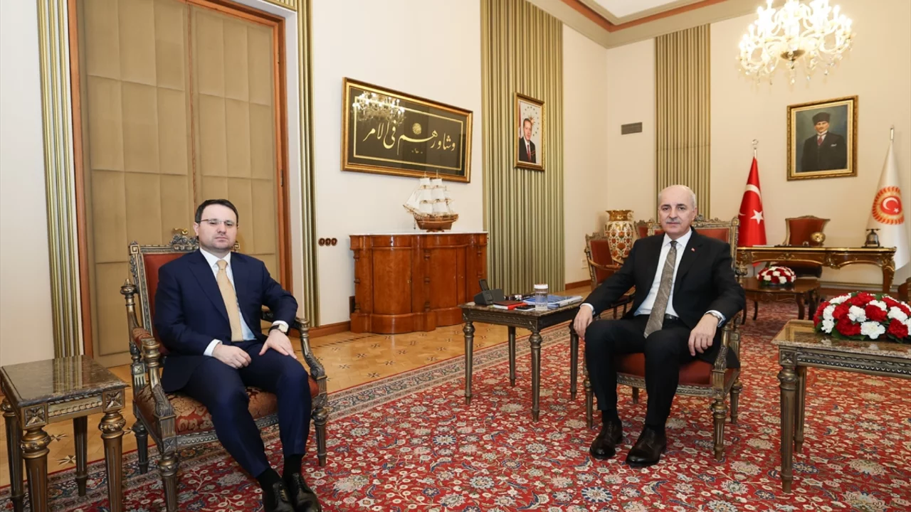 TBMM Başkanı Kurtulmuş, Adalet Bakanı G&uuml;rlek'i kabul etti