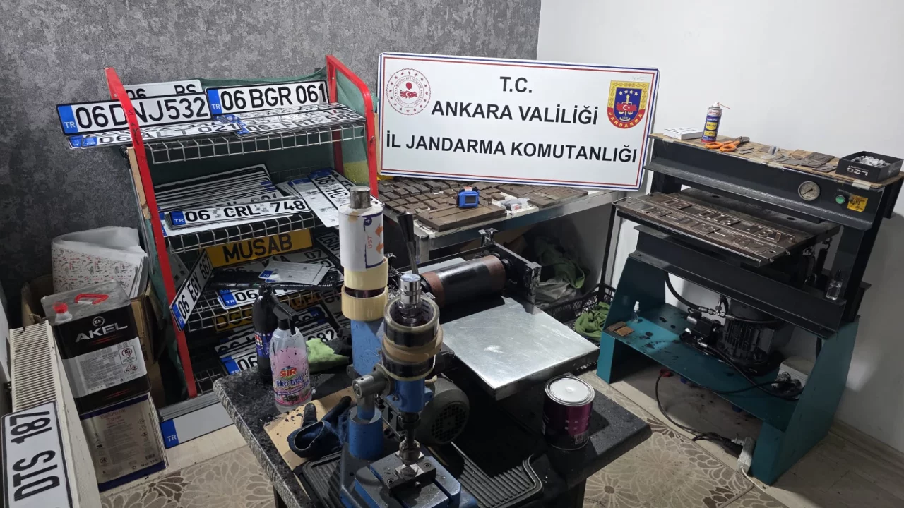 Ankara'da sahte plaka operasyonu: 1 gözaltı 