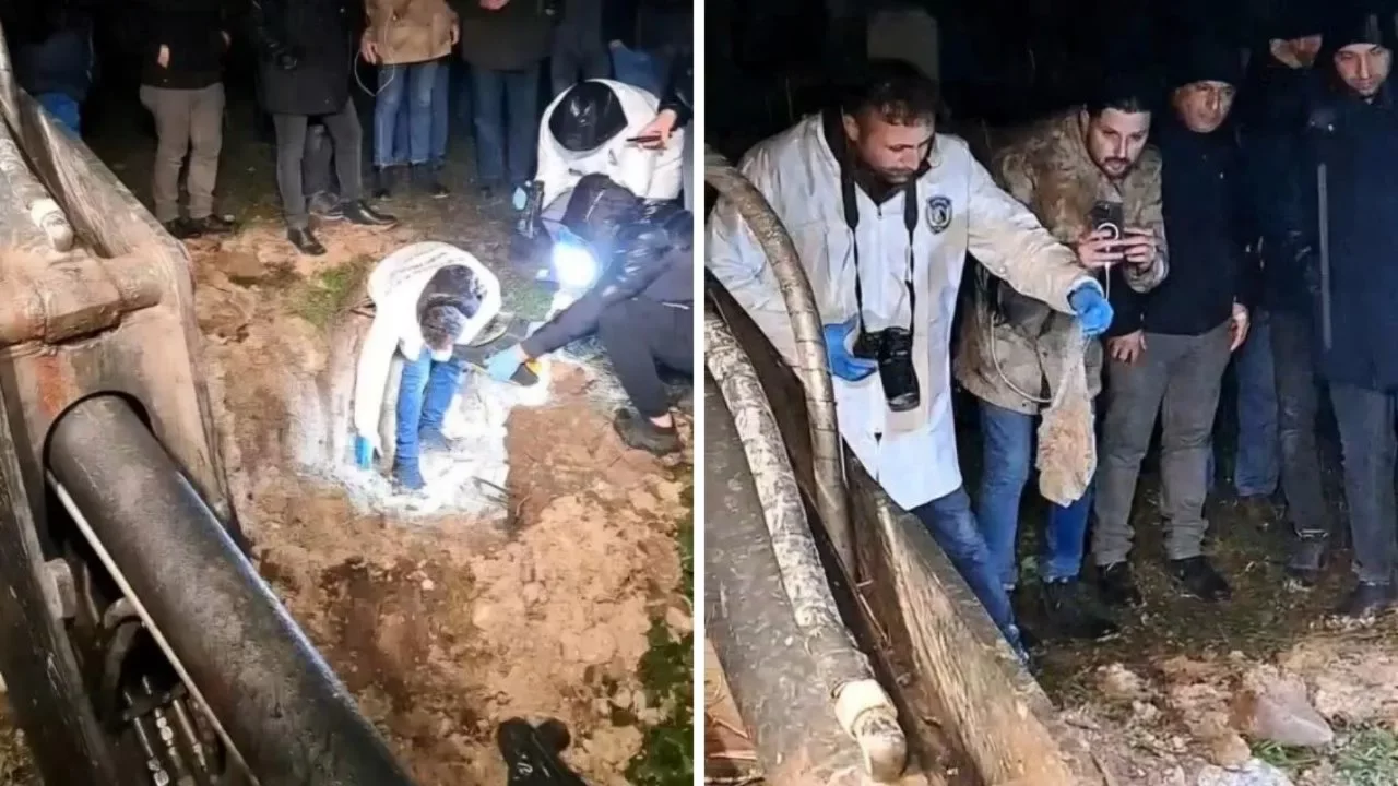 Mezarlığa g&ouml;m&uuml;len esrarengiz paket tedirgin etti!