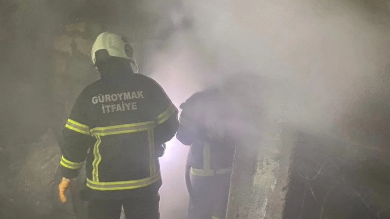 Tandır evi yangını itfaiyenin hızlı müdahalesiyle söndürüldü