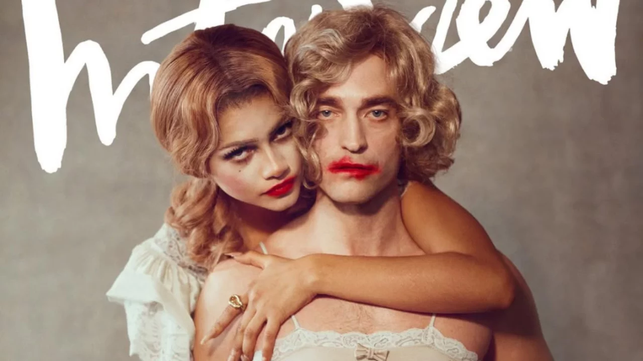 Robert Pattinson, Zendaya ile birlikte kapak pozu verirken kadın kılığına girdi