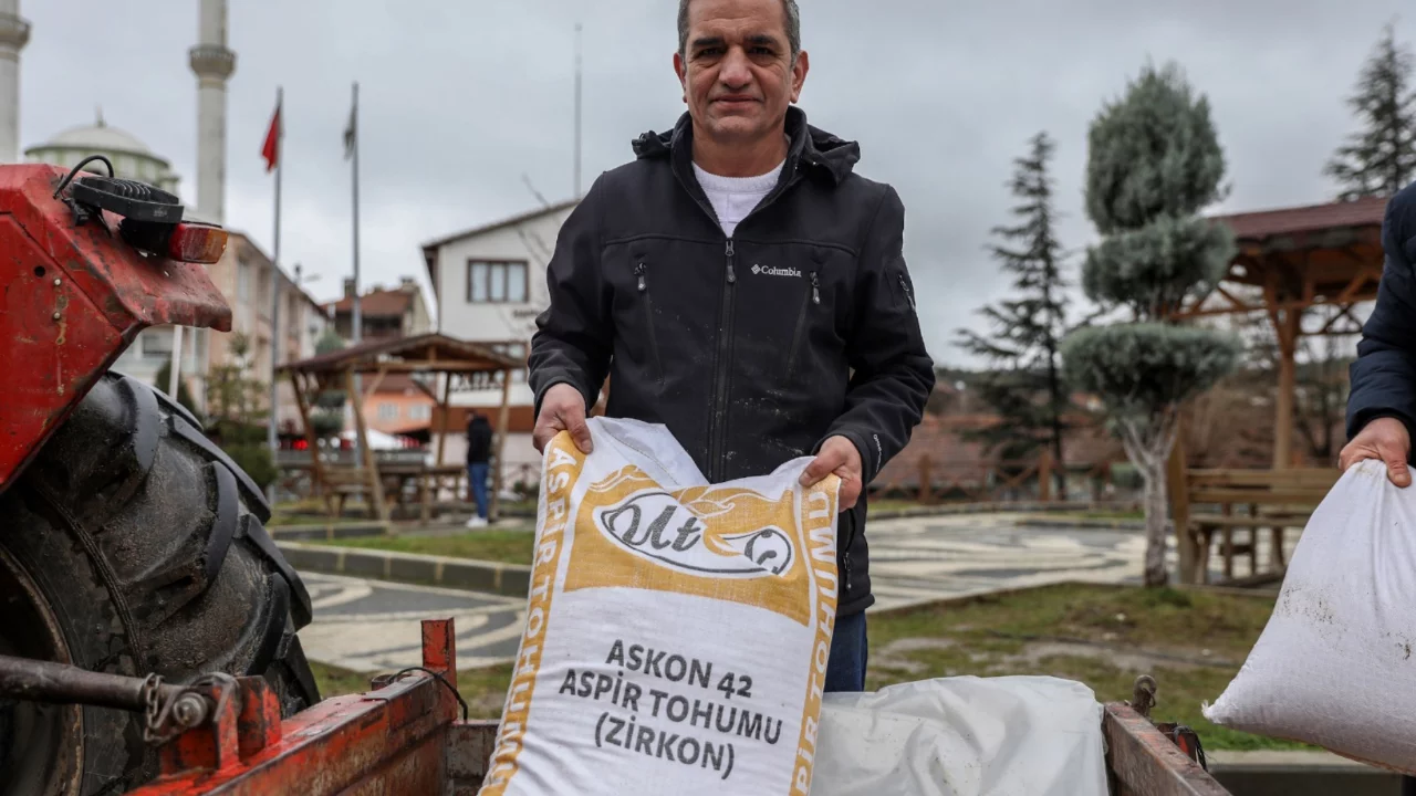 B&uuml;y&uuml;kşehir'de &uuml;reticiye fidan ve tohum desteği