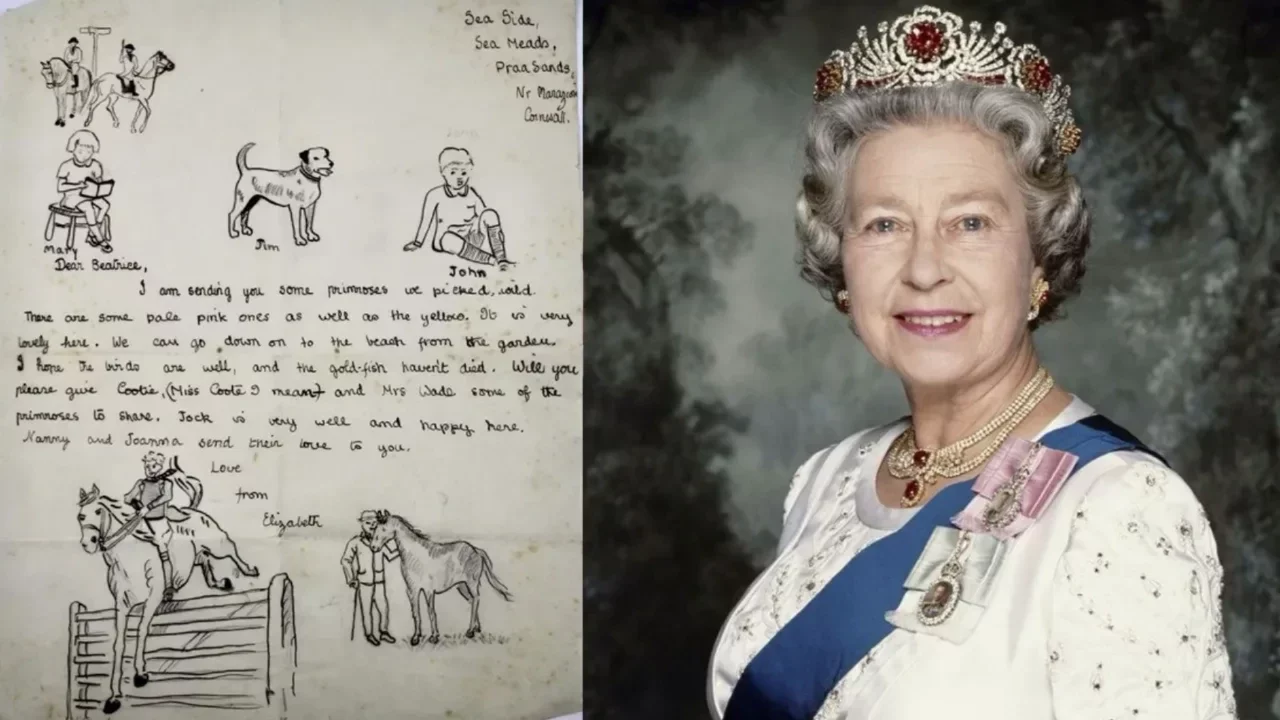 Kraliçe II. Elizabeth'in çocukluk mektubu satışa sunuluyor