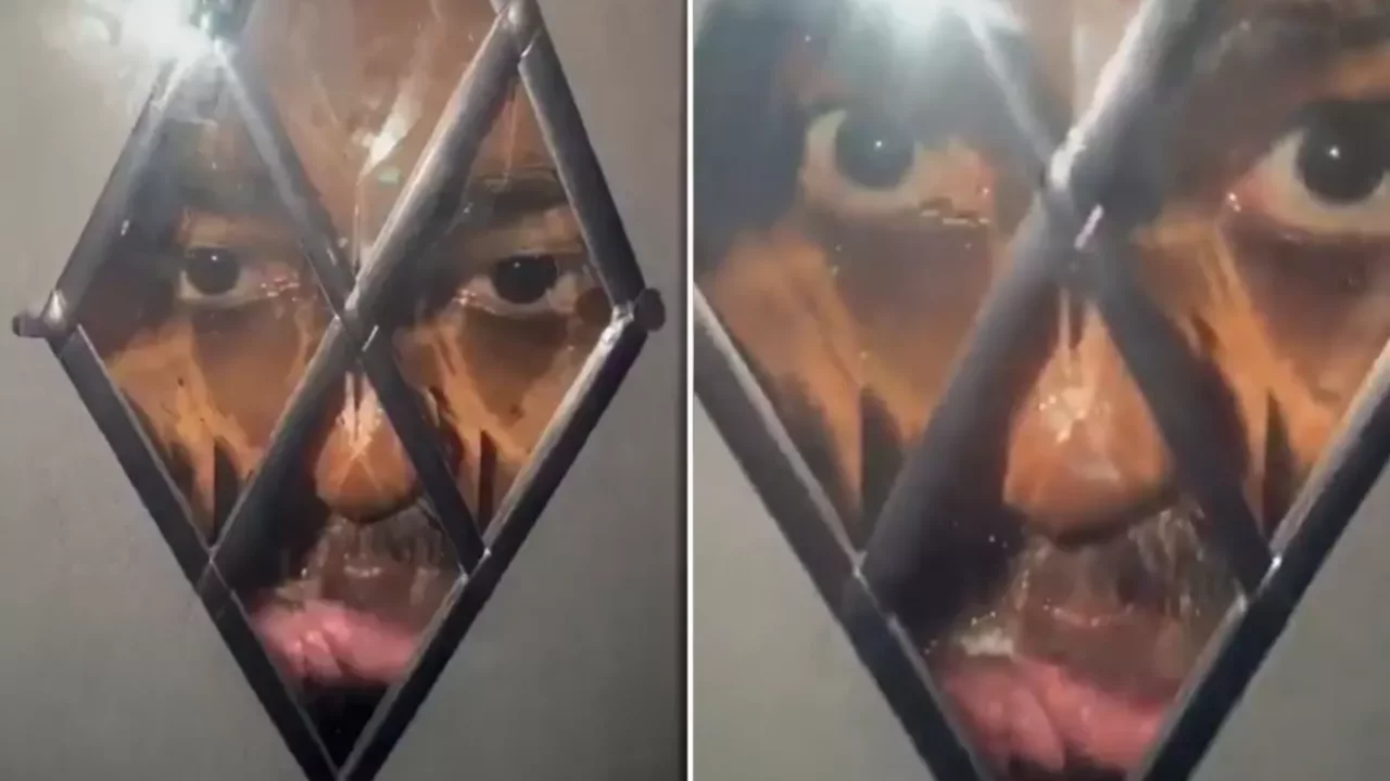 Gecenin köründe kapısında bu manzarayı gördü!