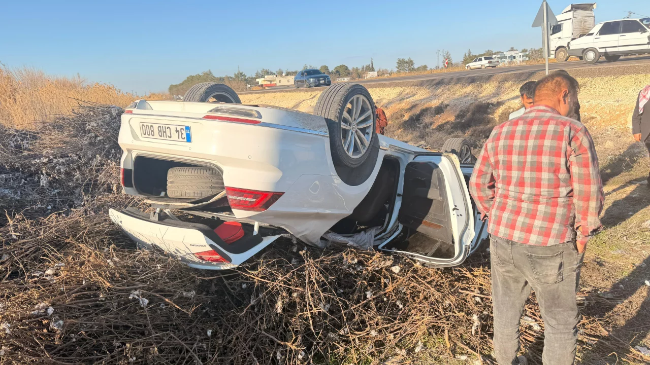 Pamuk sapları sürücünün hayatını kurtardı