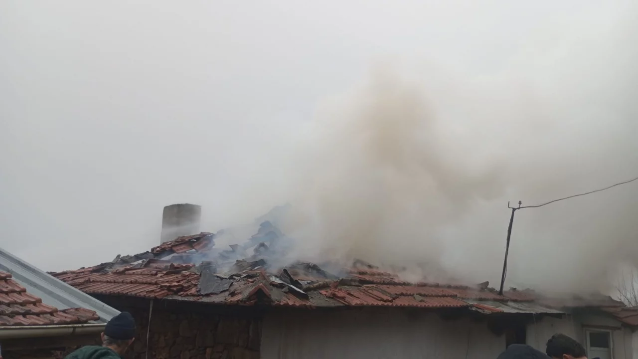 Sındırgı'da bitişik iki ev alevlere teslim oldu: 1 yaralı