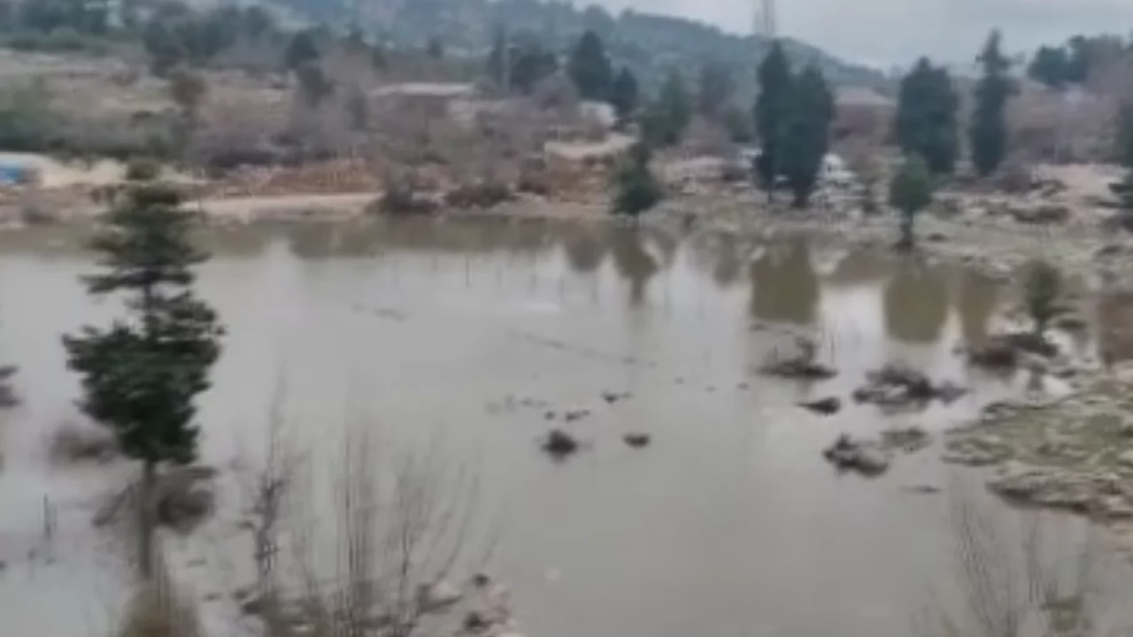 Adana'da k&ouml;y&uuml; su bastı, yollar kapandı: Bir kamyon suya g&ouml;m&uuml;ld&uuml;