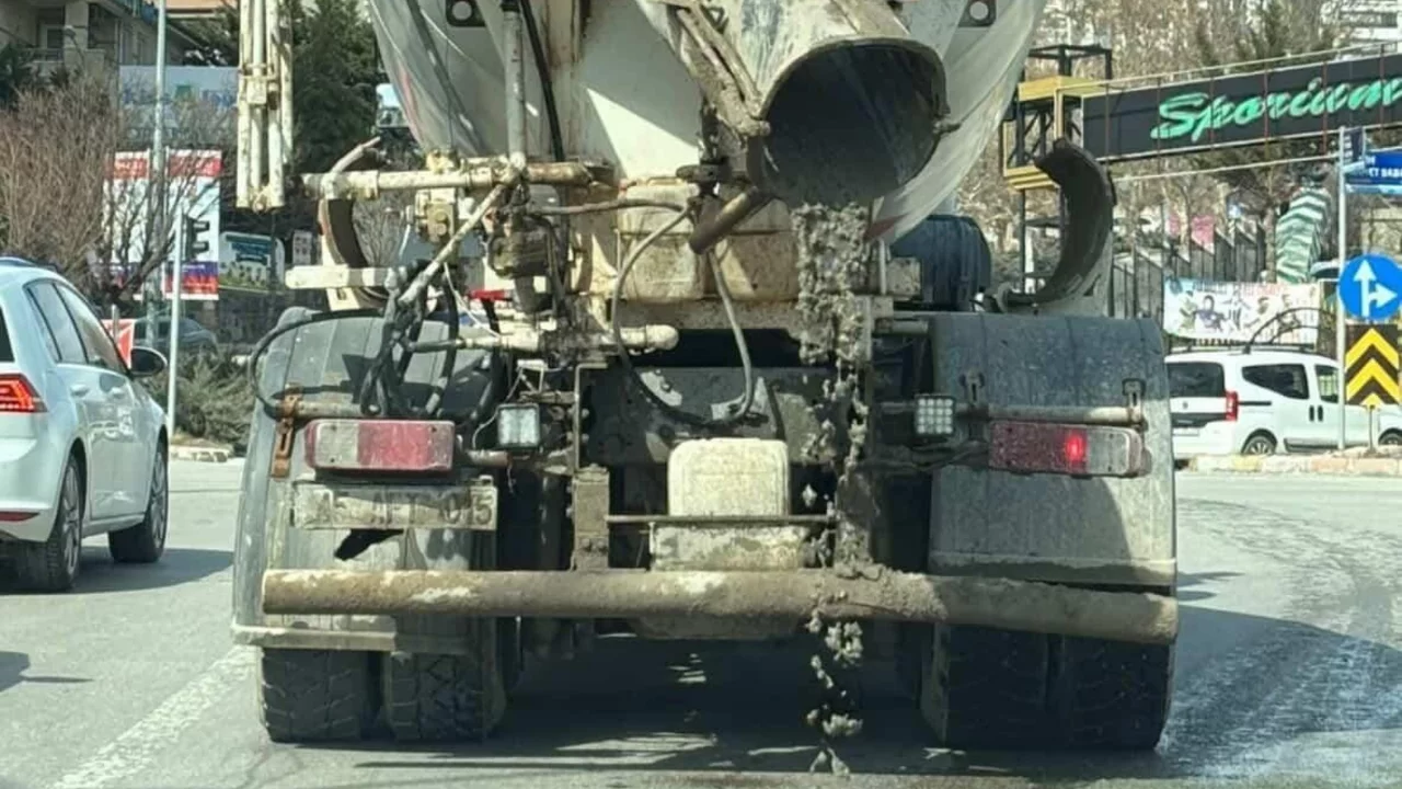 Yola beton döken mikser sürücüsüne 839 bin lira ceza