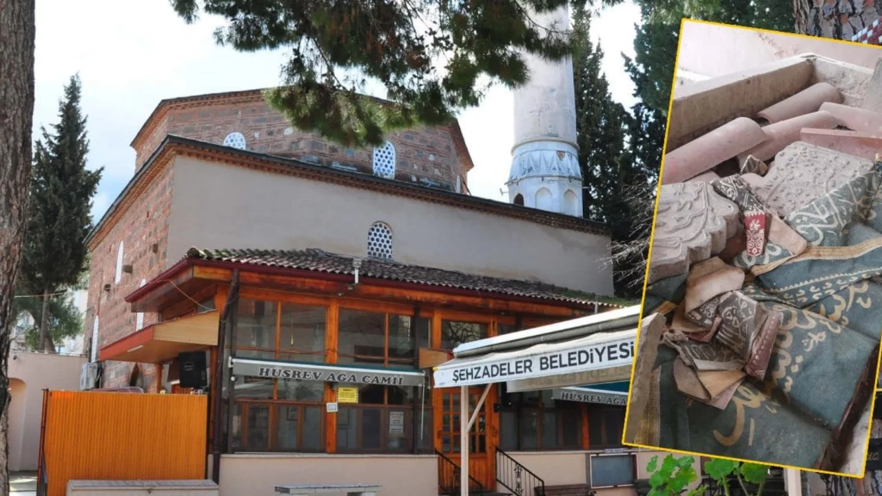 472 yıllık camide skandal görüntüler: Mezarlar parçalandı 