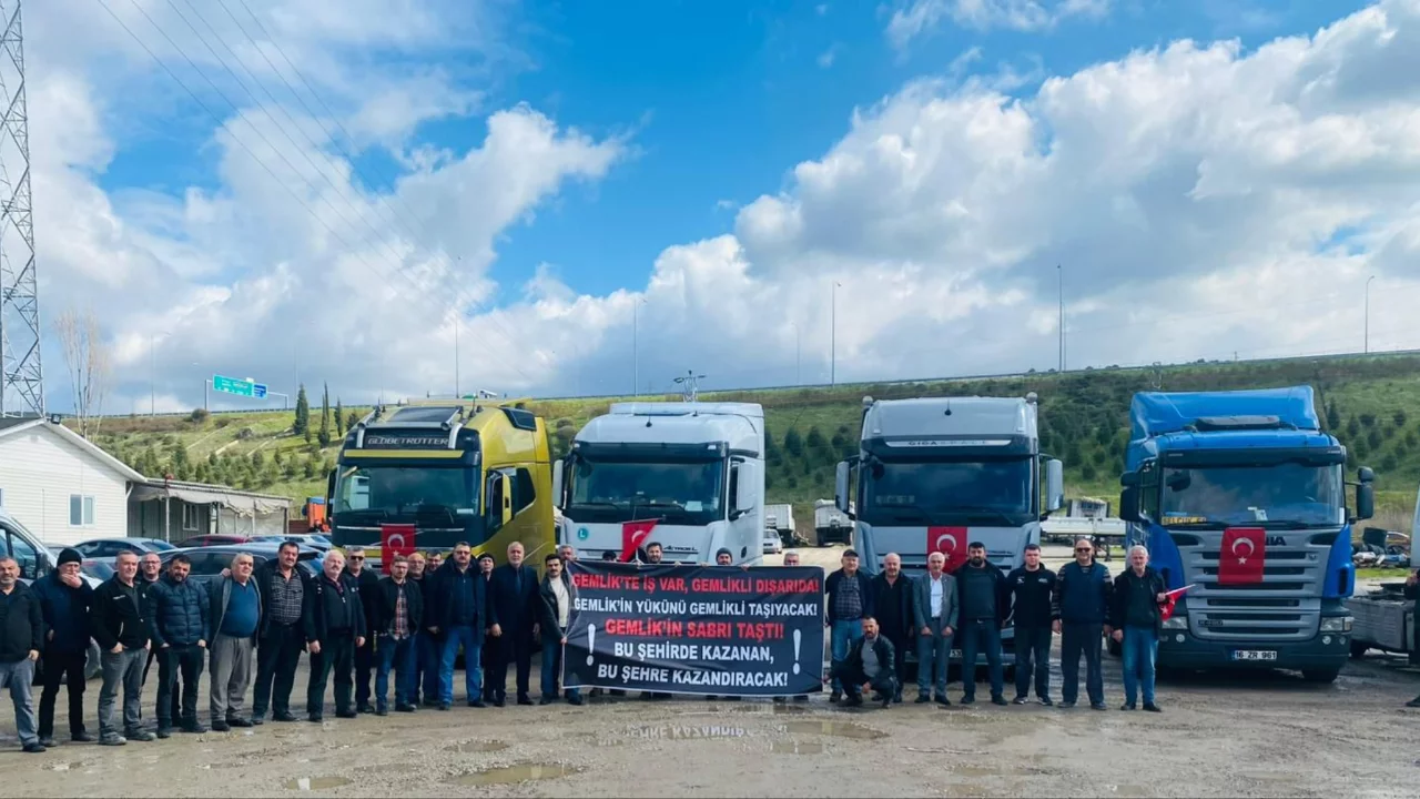 Gemlikli nakliyeciler isyan etti! "İş var ama bize yok" 