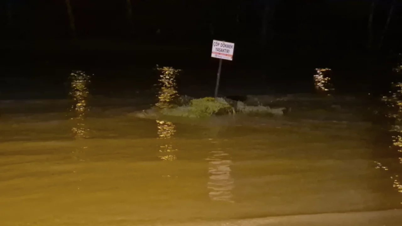 Sağanak yağış ırmağı taşırdı 