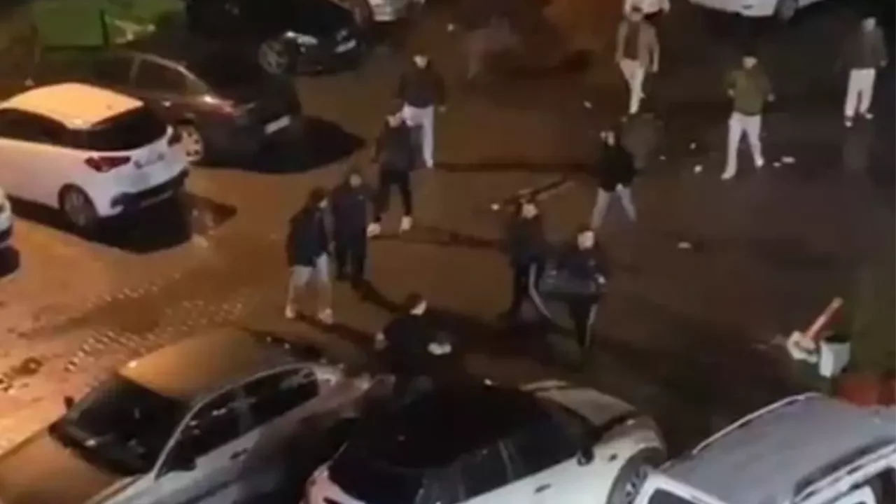 AVM otoparkındaki bıçaklı kavga kamerada