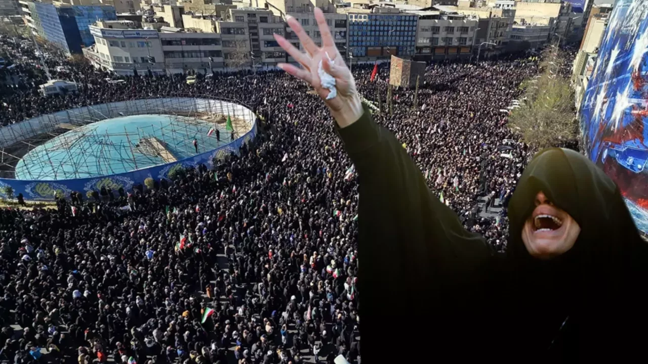 Hamaney'in ölümü sonrası Tahran'da mahşeri kalabalık! Binlerin ağzında tek slogan var