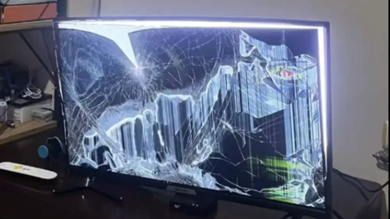 Televizyonda gördüğüne daha fazla dayanamayıp yumrukladı