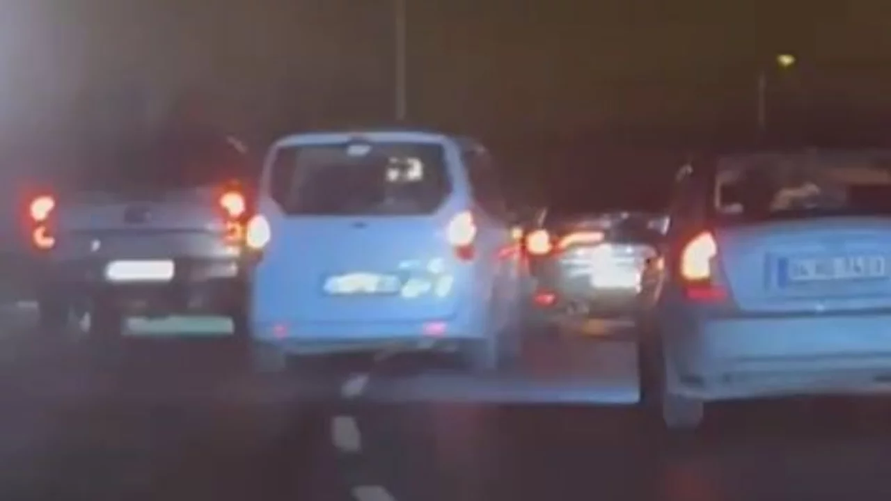 Düğün konvoyu trafiği tehlikeye attı