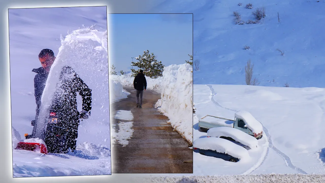 Kar yüksekliği 2 metre!