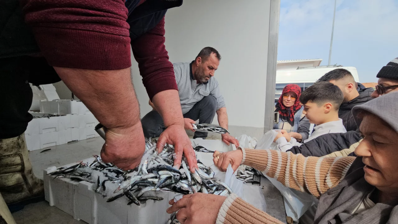 1 ton hamsi 15 dakika da tükendi