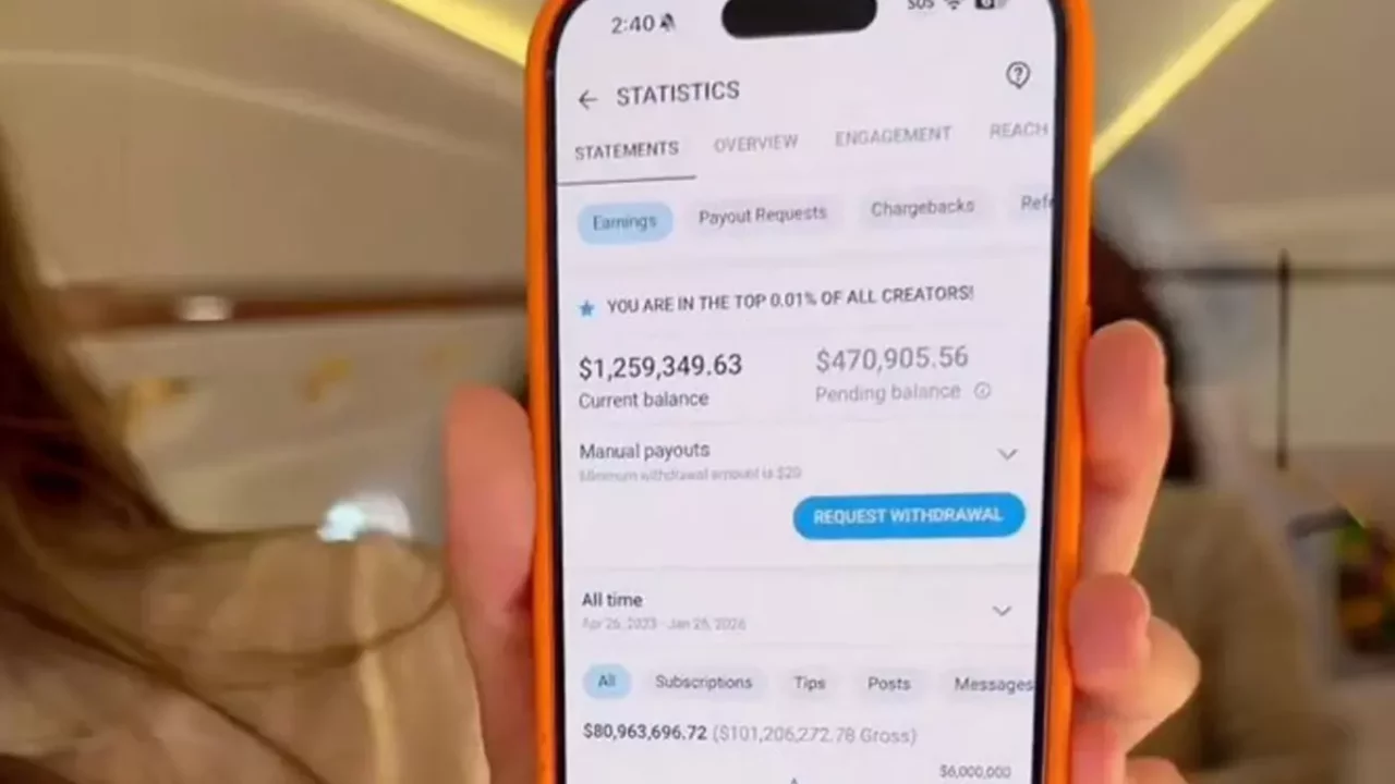  OnlyFans üreticisinin kazancı 100 milyon doları geçti 