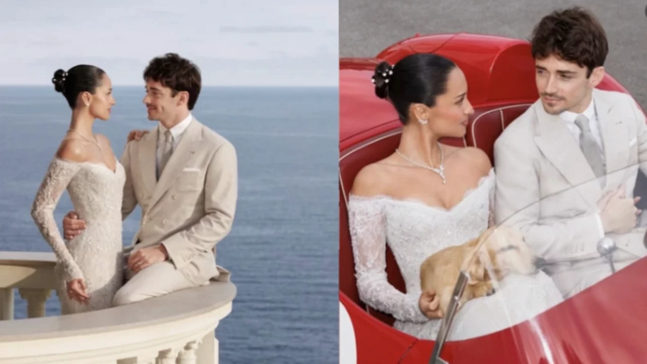  Charles Leclerc masal gibi düğünle evlendi! Ferrari detayı olay oldu 