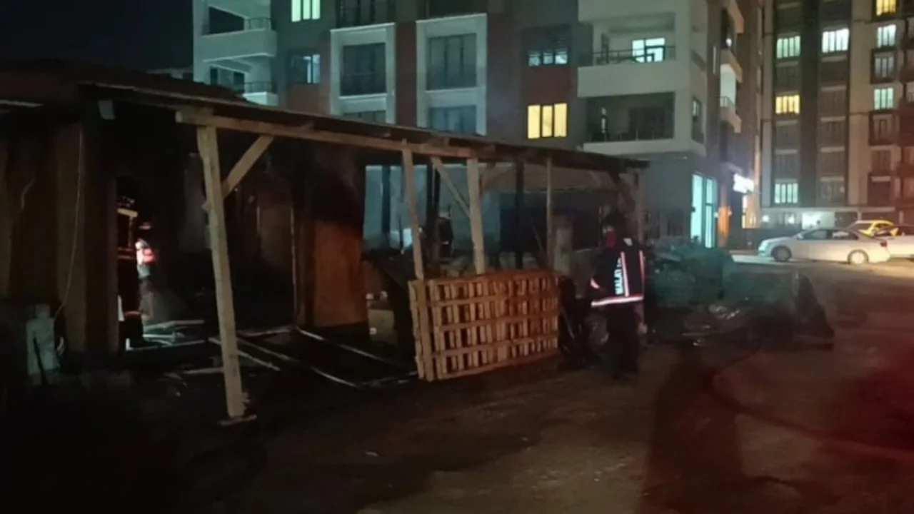 Malatya'da konteyner yangını
