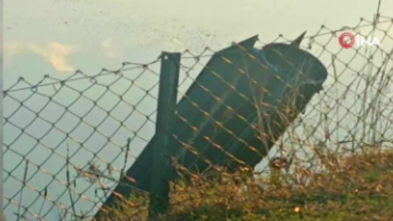 İran'dan ateşlenen mühimmat parçası Hatay'a düştü! İşte ilk görüntüler