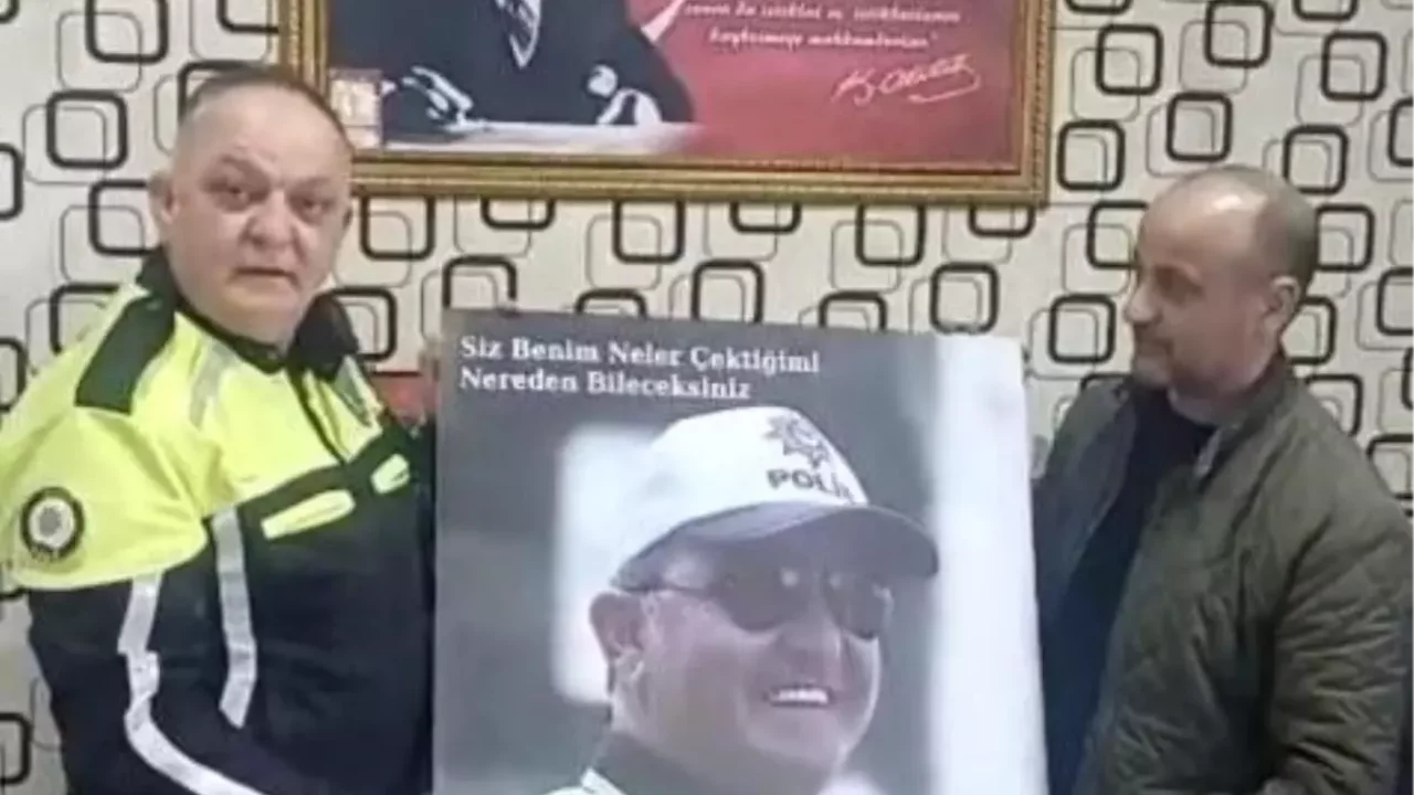 Tarsus'ta trafik polisine anlamlı sürpriz