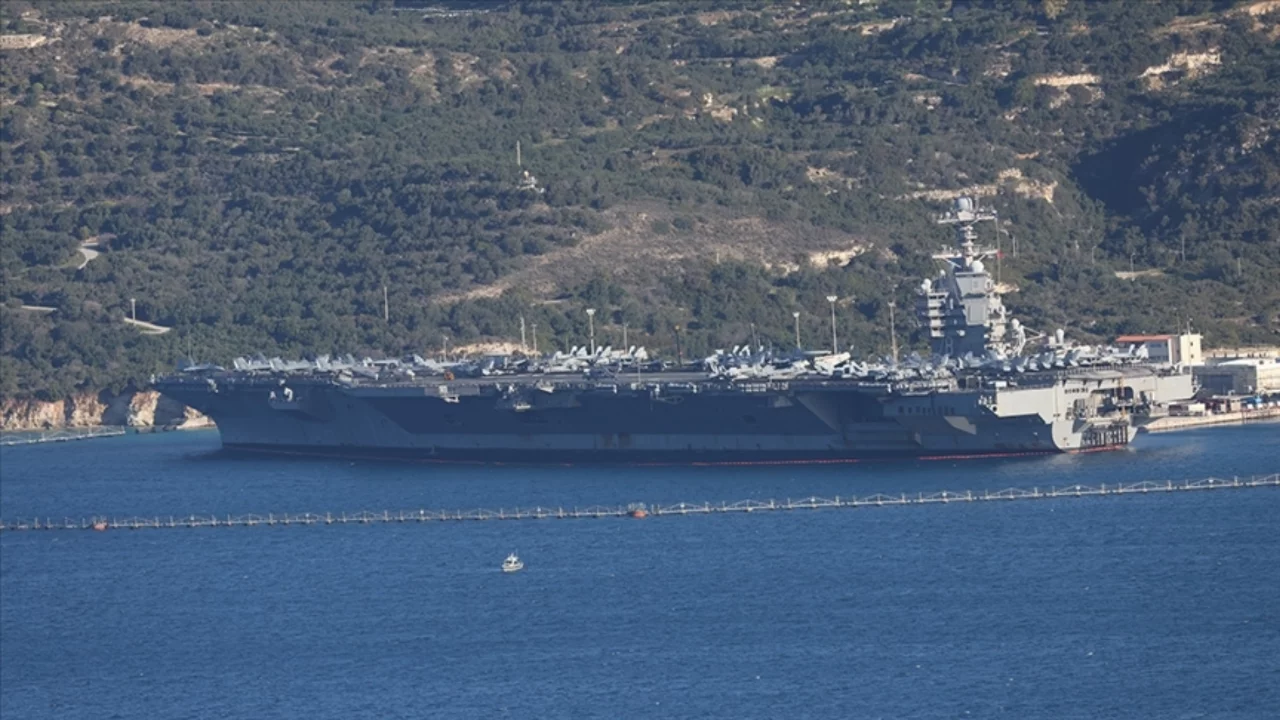 ABD'nin en büyük uçak gemisi "USS Gerald R. Ford" Kızıldeniz'e ulaştı