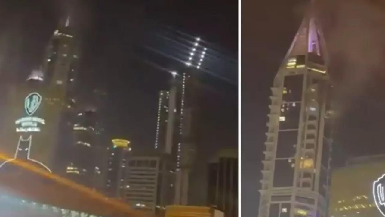 Dumanlar gökyüzünü kapladı! İran, körfez ülkesinin gözde kulesini vurdu