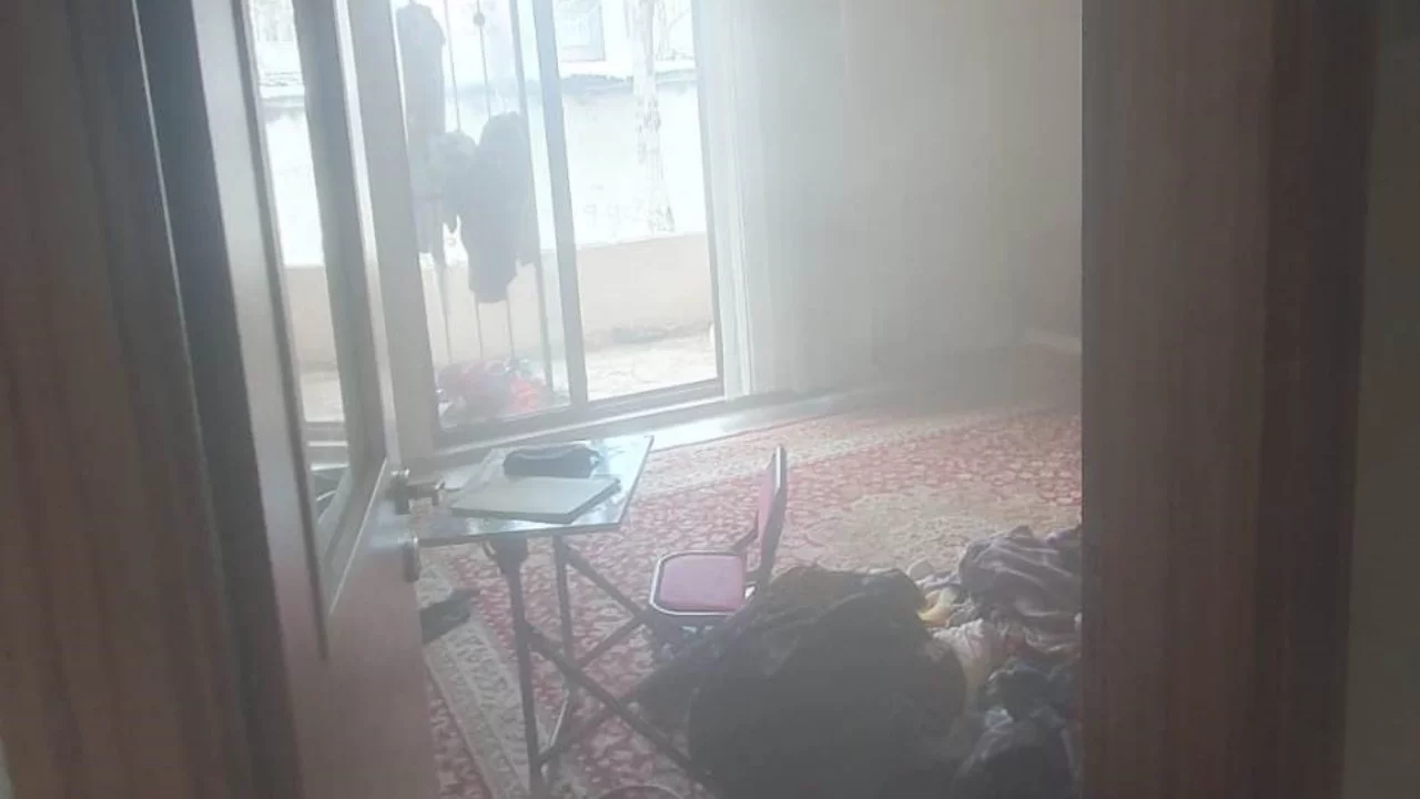 Van'da ev yangını