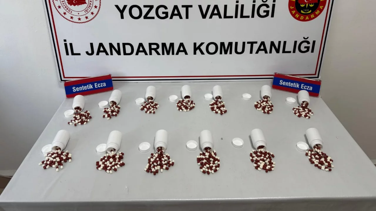 745 adet sentetik ecza hap ele ge&ccedil;irildi