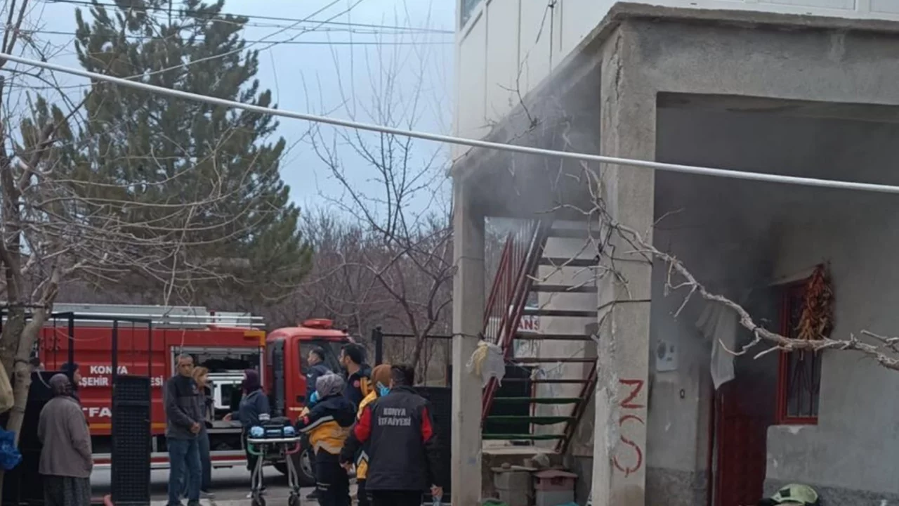 2 katlı evde yangın: 1 ölü, 1 yaralı