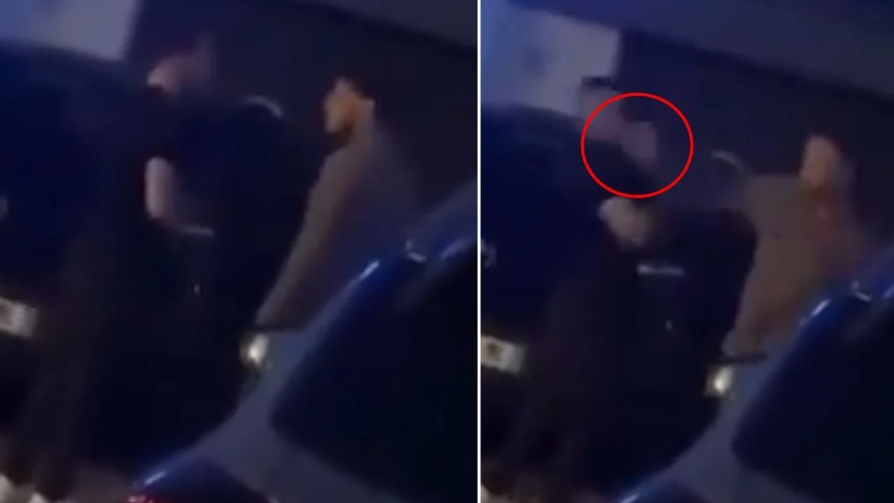 Kavga sırasında atılan sert tokat şahsı yerden yere vurdu