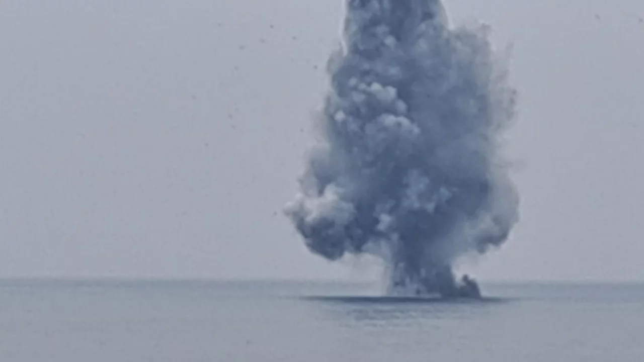 Ordu'da kıyıya vuran insansız deniz aracı imha edildi