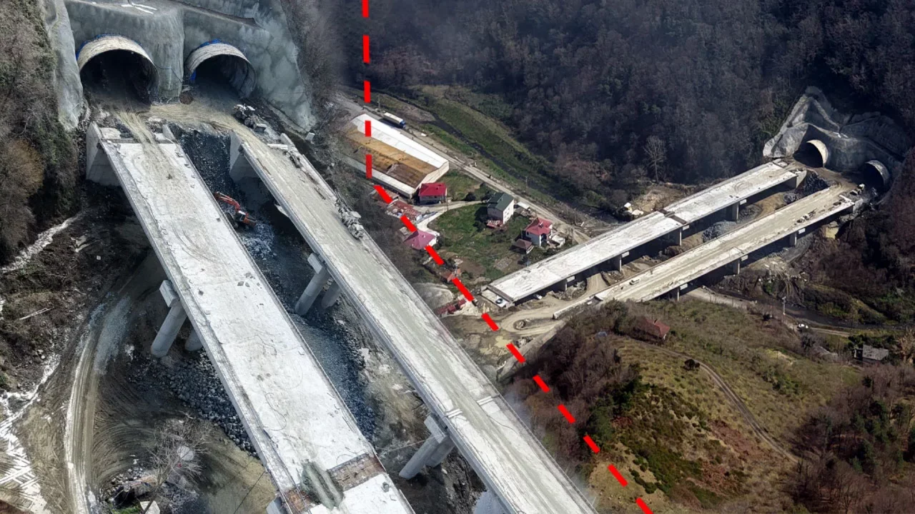 43,8 kilometrelik yeni çevre yolunda viyadükler yükseldi! 6 şeritli bölünmüş yol yapılacak 