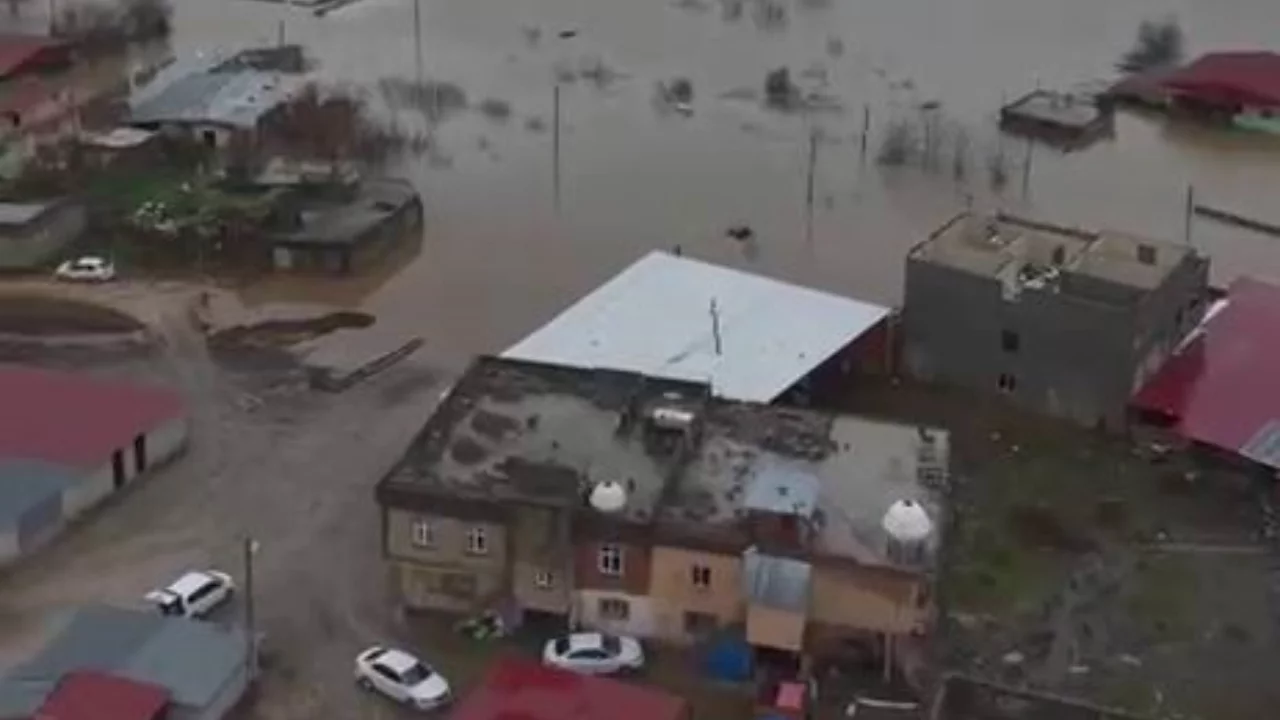 Dereler taştı, mahalle sular altında kaldı